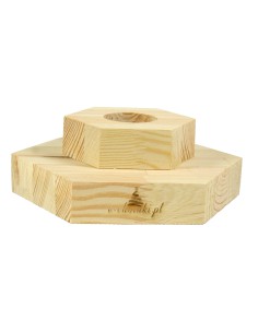 Natūralus šešiakampis pušies stovas 15 cm