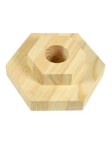 15 cm dabīgs priedes sešstūris