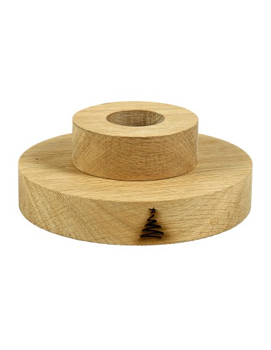 15 cm dabīgs ozolkoks apaļais statīvs