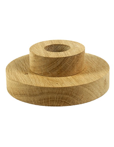 15 cm looduslik tammepuust ringikujuline alus