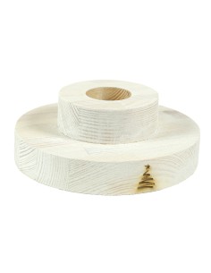 Balts priedes statīvs apaļš 15 cm