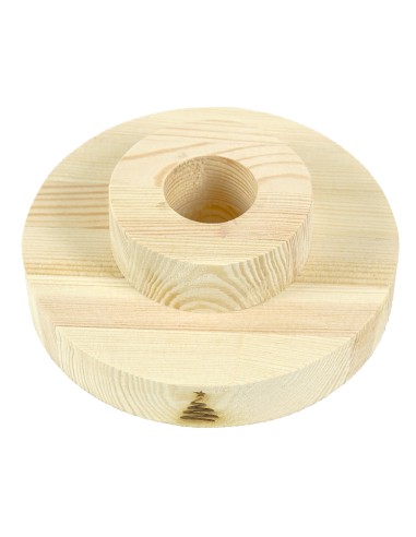 15 cm dabīgs apaļš priedes statīvs