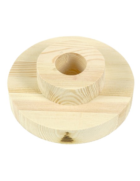 15 cm dabīgs apaļš priedes statīvs