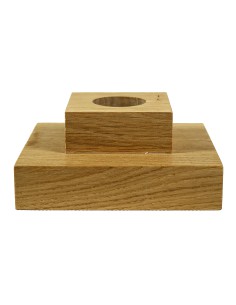 Natūralus 15 cm kvadratinis ąžuolo stovas