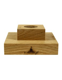 Natūralus 15 cm kvadratinis ąžuolo stovas 2
