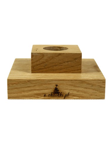 15 cm looduslik tammepuust ruudukujuline alus