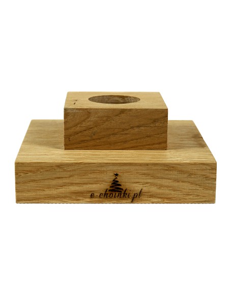 15 cm looduslik tammepuust ruudukujuline alus