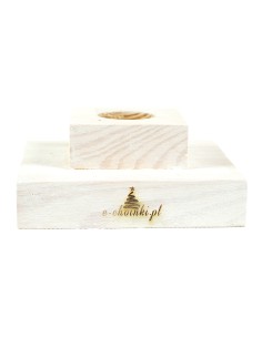 Baltā priedes stends kvadrāts 15 cm