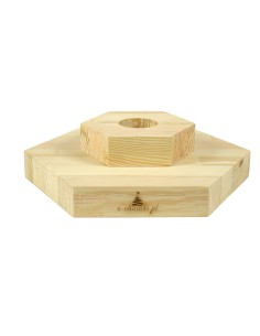 Natūralus šešiakampis pušies stovas 20 cm 2