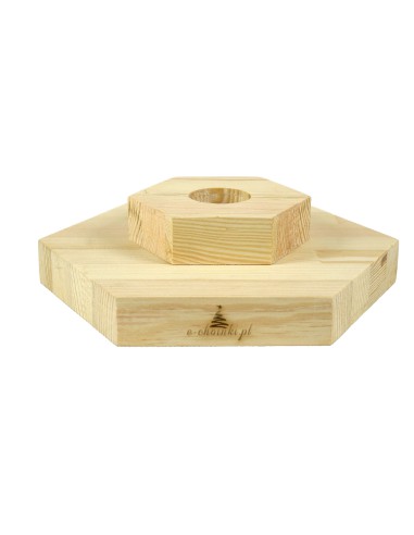 Priekšmets no priedes, dabisks sešstūris 20 cm