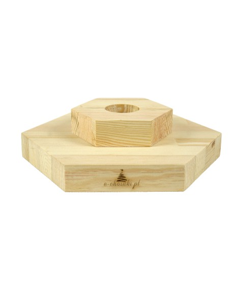 Natūralus šešiakampis pušies stovas 20 cm