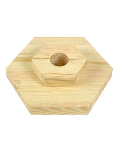 Natūralus šešiakampis pušies stovas 20 cm