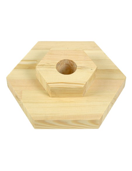 Natūralus šešiakampis pušies stovas 20 cm