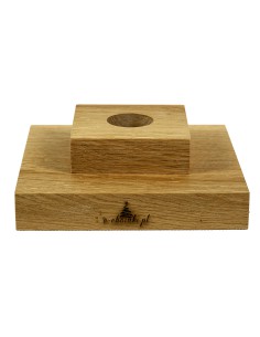 Natūralus 20 cm kvadratinis ąžuolo stovas