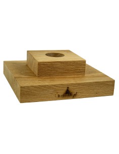 Natūralus 20 cm kvadratinis ąžuolo stovas 2