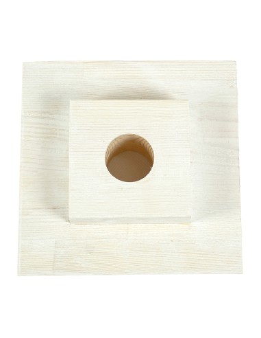 Balināts priežu kvadrātveida statīvs 20 cm