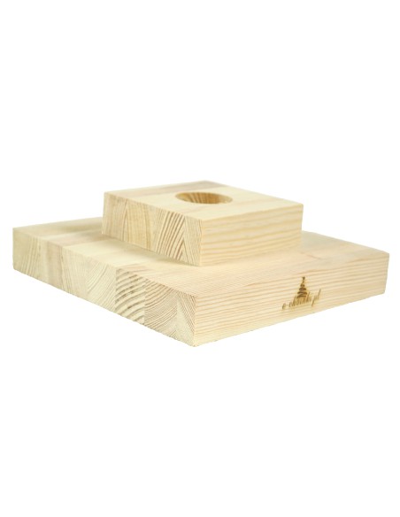 20 cm dabisks kvadrātveida priedes statīvs