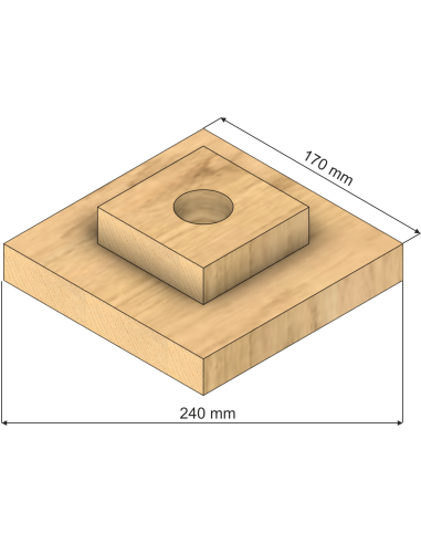 20 cm looduslik kuusepuust ruudukujuline alus