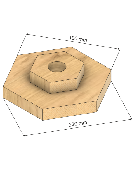 20 cm looduslik kuusnurkne männipuu alus