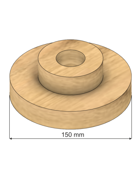15 cm dabīgs apaļš priedes statīvs