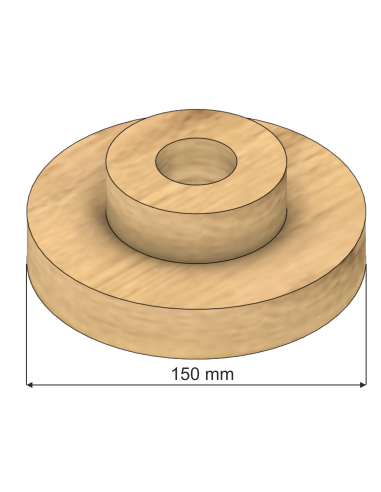Natūralus 15 cm apvalus ąžuolo stovas