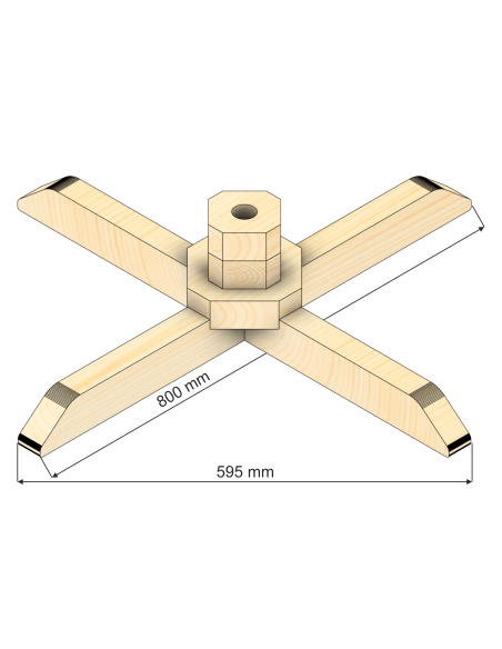 Tume männipuu alus 80 cm