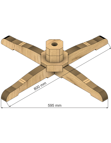 Natūralus 80 cm ąžuolo stovas