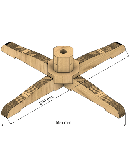 80 cm dabīgs ozola statīvs