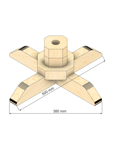 Balts priedes statīvs 50 cm