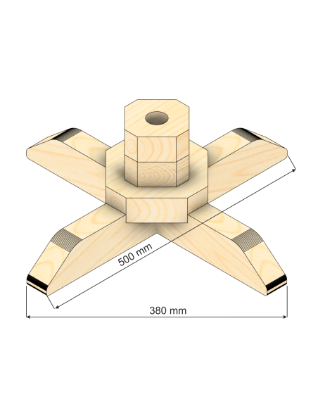 50 cm valge männipuu alus