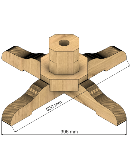 Natūralus 50 cm ąžuolo stovas