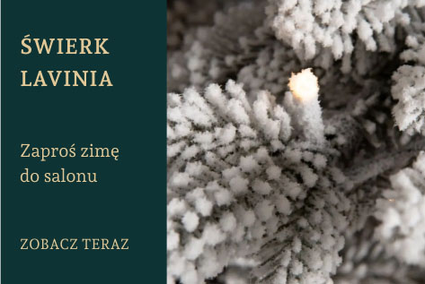 Ośnieżona choinka sztuczna - Świerk Lavinia w sklepie e-choinki.pl